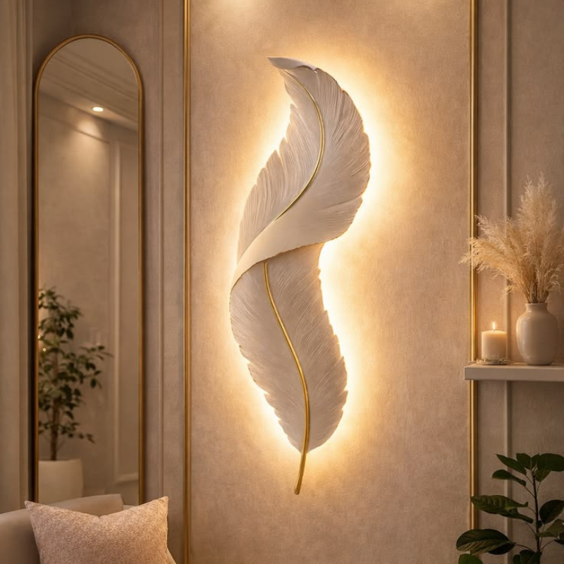 Elegant Feather Wall Light Jaipur - Shipra Fancy Lights