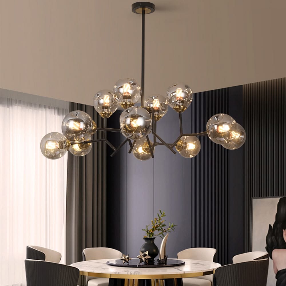 Elegant Glass Dining Room Chandelier