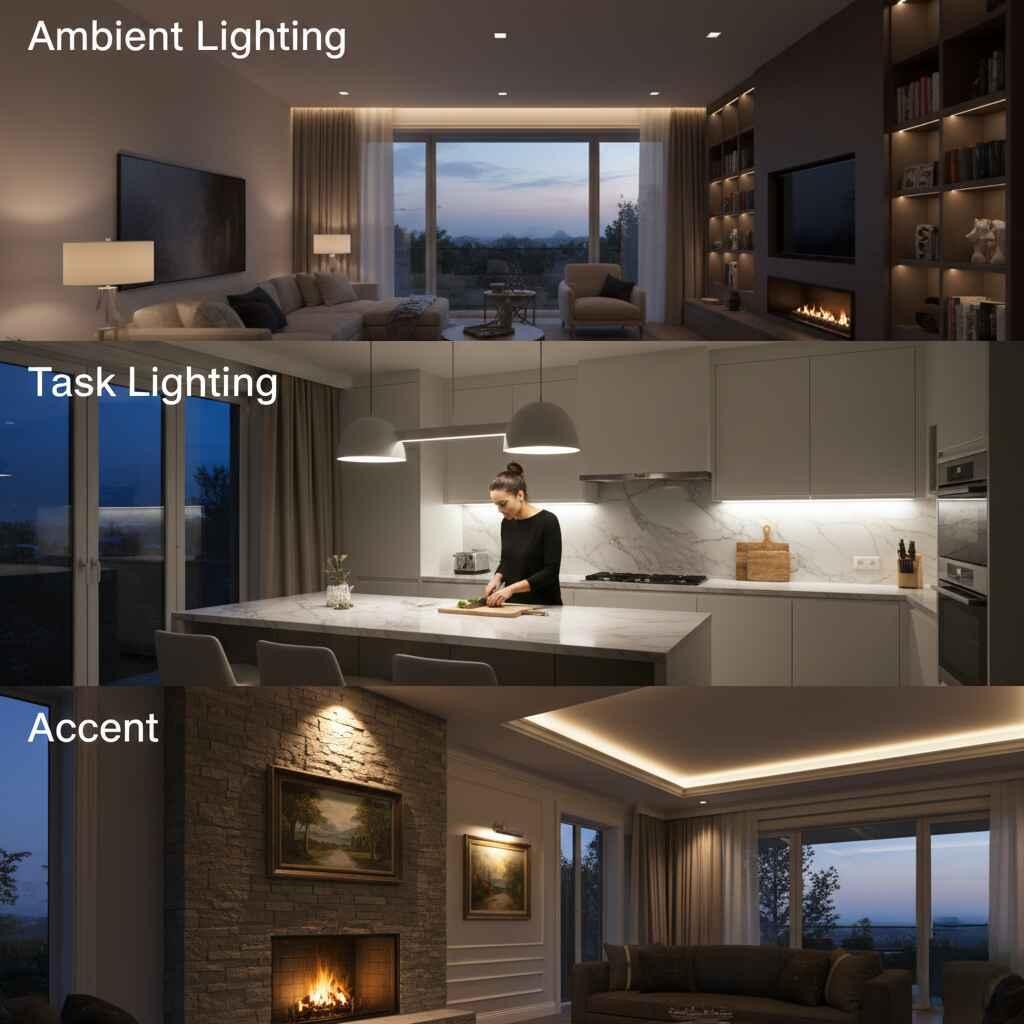 Four layers of interior lighting design for luxury homes